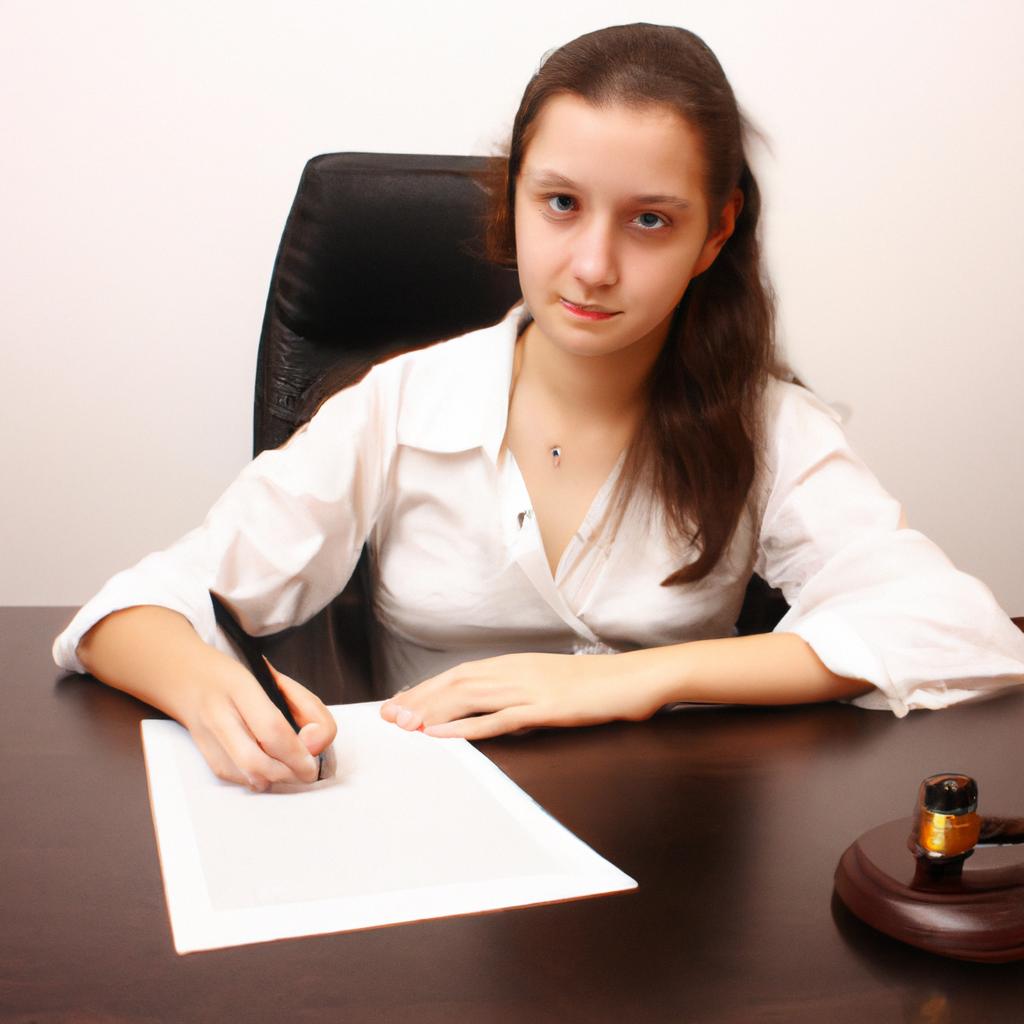Person conducting legal research